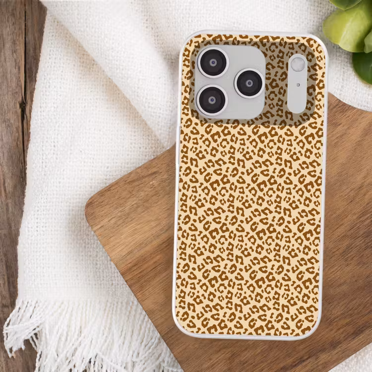 Luipaard - Bruin - Patroon Telefoonhoesje iPhone 17 Pro klein 878 -sfeer1
