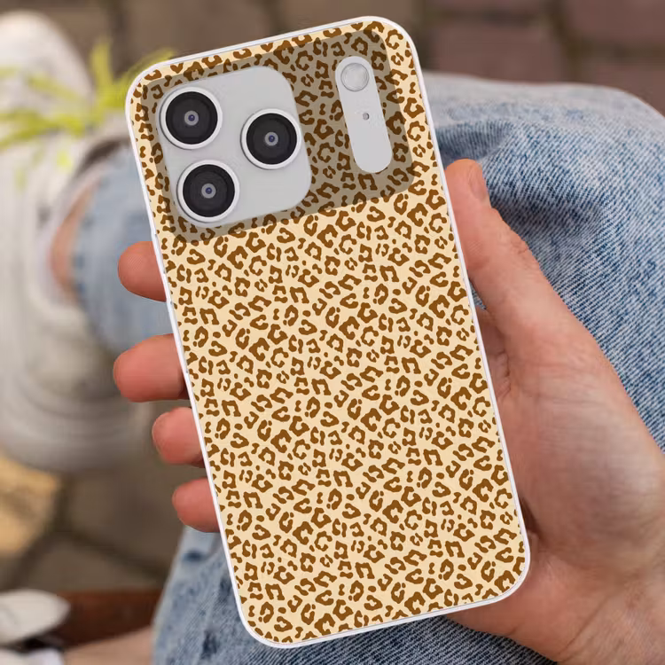 Luipaard - Bruin - Patroon Telefoonhoesje iPhone 17 Pro klein 878 -sfeer2