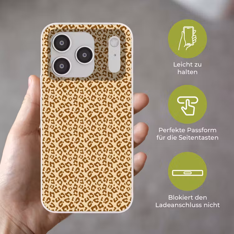 Luipaard - Bruin - Patroon Telefoonhoesje iPhone 17 Pro klein 878 -sfeer3_DE