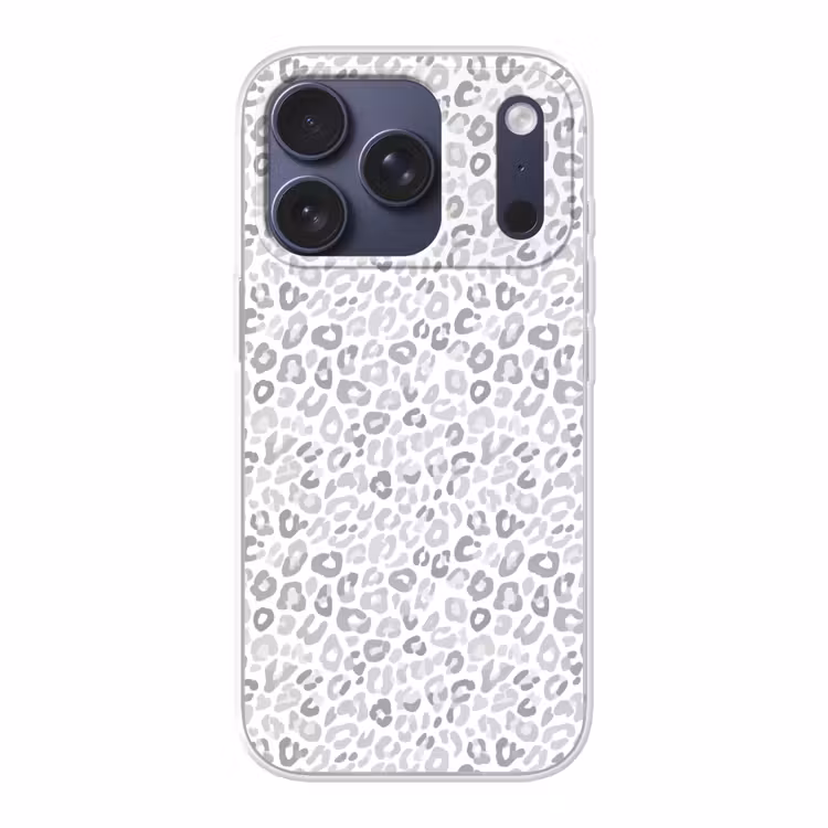 Luipaard - Motief - Grijs Telefoonhoesje iPhone 17 Pro klein 878 -3d