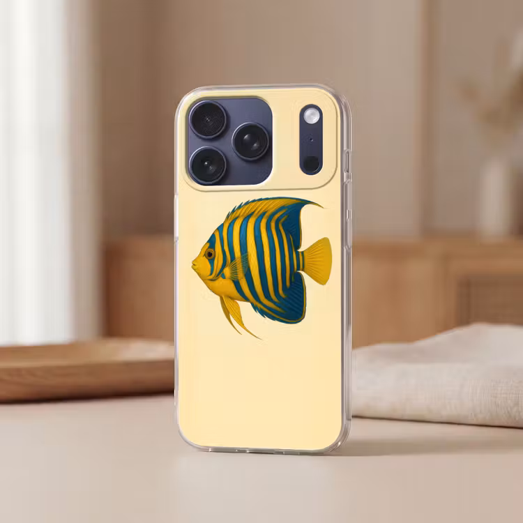 Felgeel - Vis - Strepen - Vinnen Telefoonhoesje iPhone 17 Pro klein -sfeer2