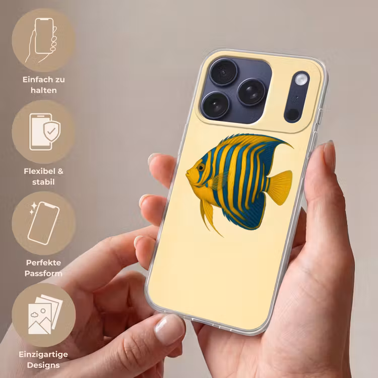 Felgeel - Vis - Strepen - Vinnen Telefoonhoesje iPhone 17 Pro klein -sfeer3_DE