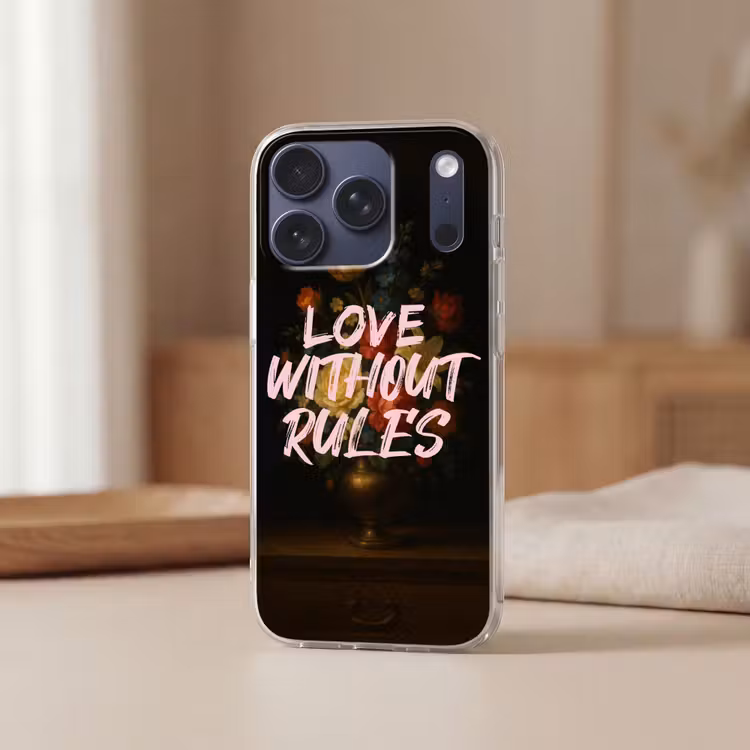 Liefde - Modern - Bloemen Telefoonhoesje iPhone 17 Pro klein -sfeer2