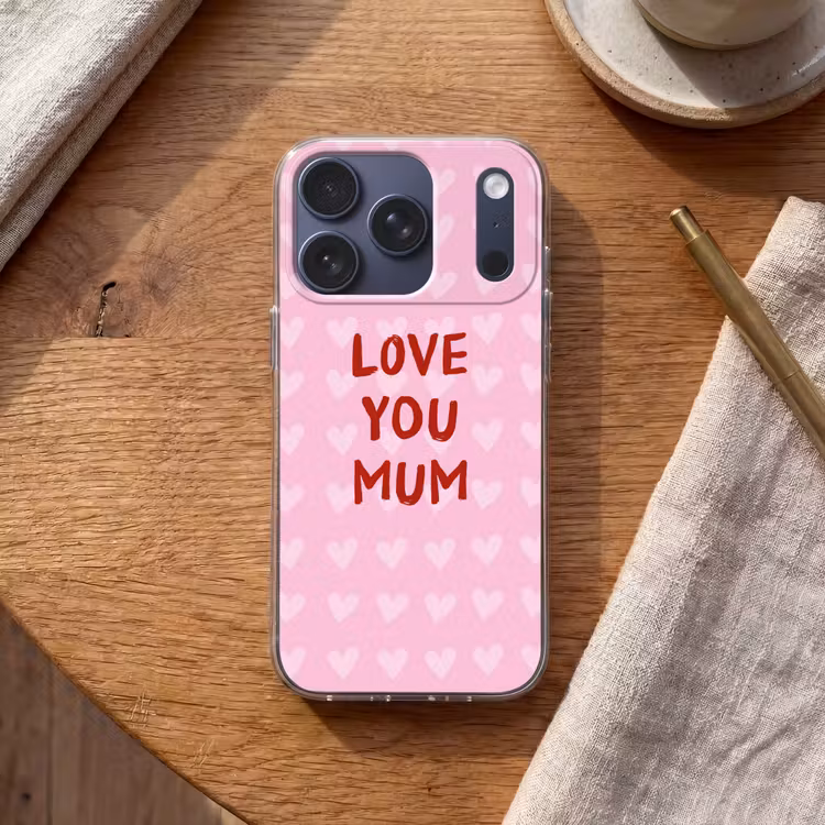 Love - Quote - Moeder - Rood Telefoonhoesje iPhone 17 Pro klein -sfeer1