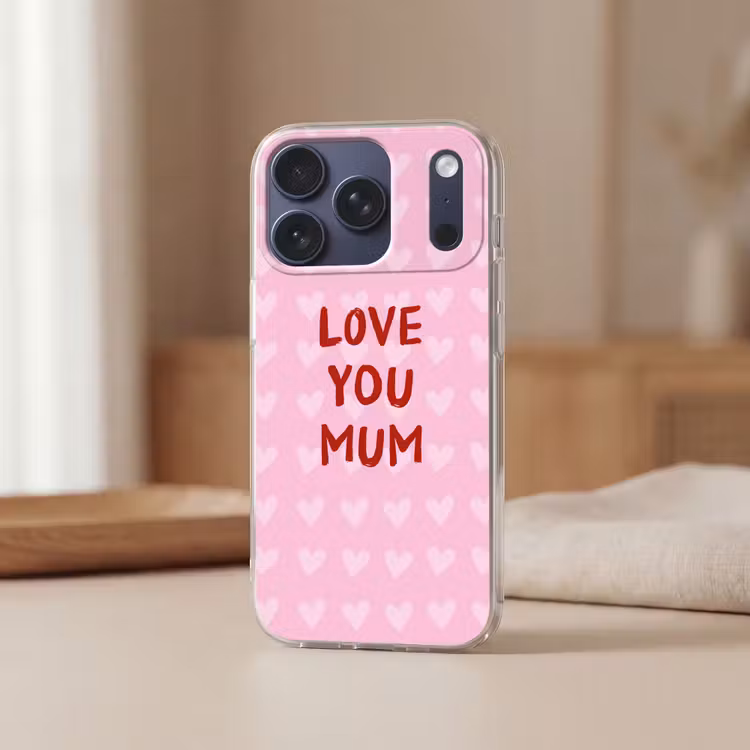 Love - Quote - Moeder - Rood Telefoonhoesje iPhone 17 Pro klein -sfeer2