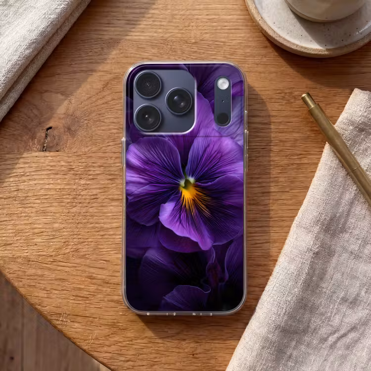 Paars - Viool - Diepte Telefoonhoesje iPhone 17 Pro klein -sfeer1