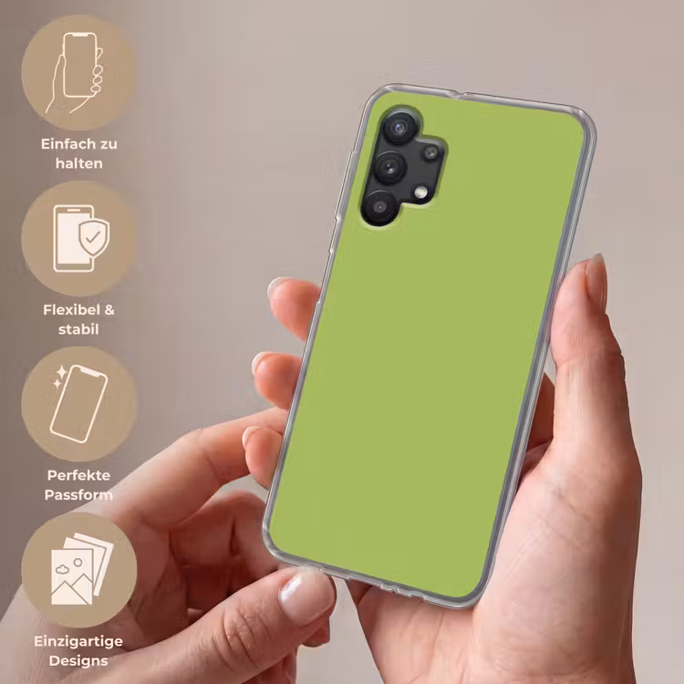 Lime - Glow - Groen Telefoonhoesje Samsung Galaxy A32 5G klein 346 -sfeer3_DE