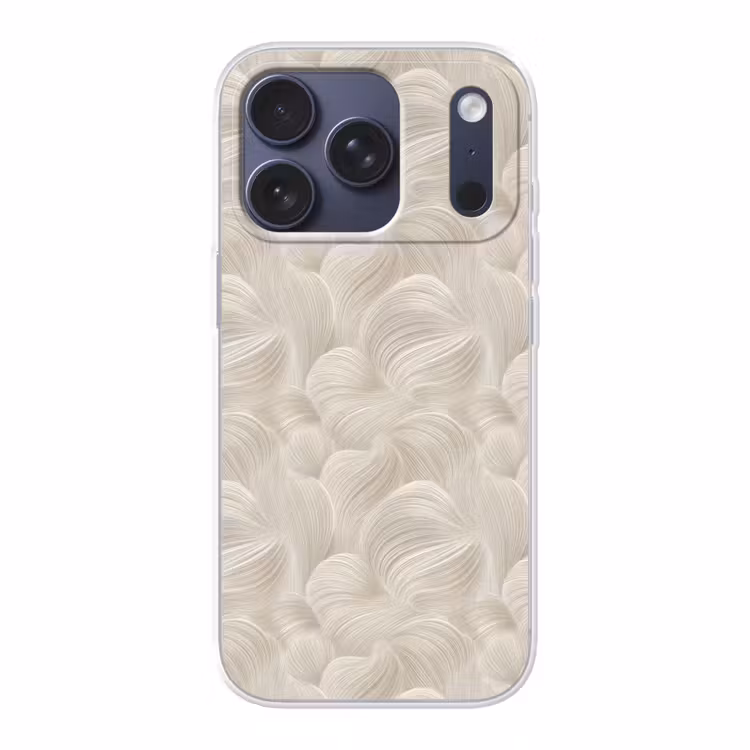 Lijnen - Waaier - Beige Telefoonhoesje iPhone 17 Pro klein 878 -3d