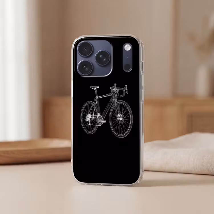 Lijnen - Illustratie - Wit Telefoonhoesje iPhone 17 Pro klein -sfeer2