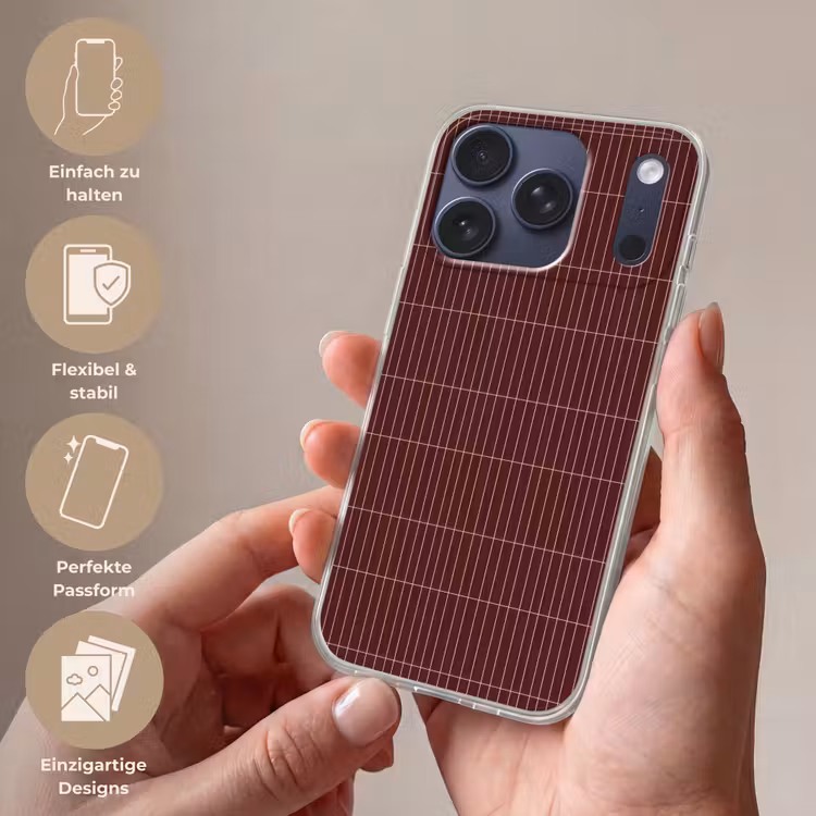 Lijnen - Patroon - Bordeaux Telefoonhoesje iPhone 17 Pro klein 878 -sfeer3_DE