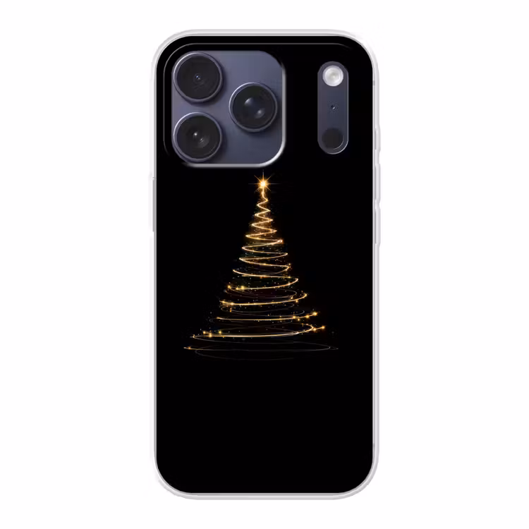 Magisch - Kerstboom - Lichtspiralen - Zwart Telefoonhoesje iPhone 17 Pro klein -3d