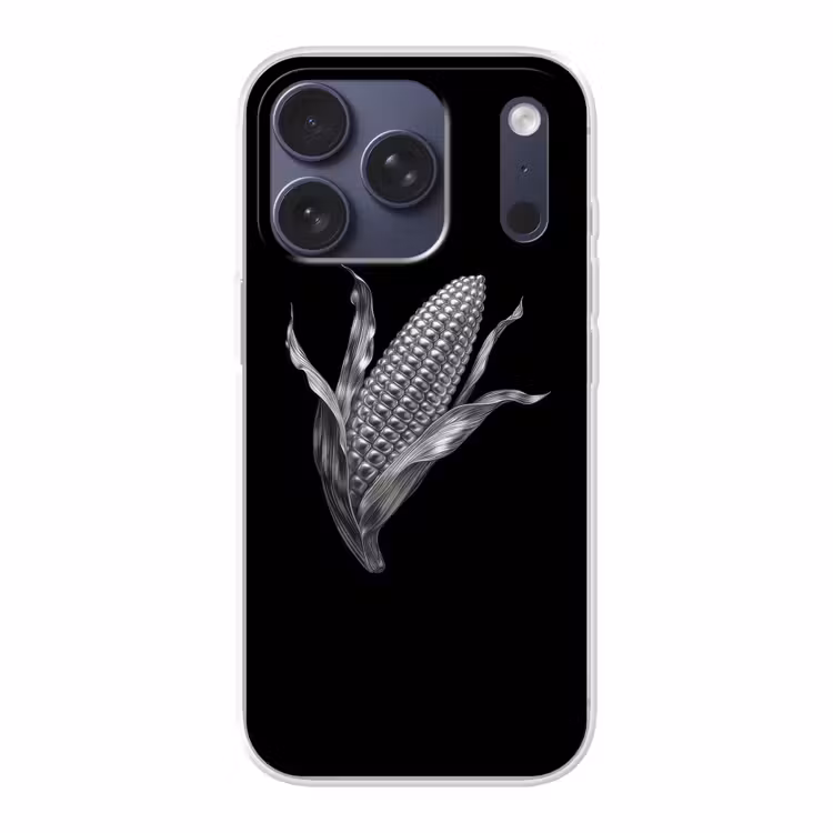 Maïskolf - Glanzend metaal - Elegant Telefoonhoesje iPhone 17 Pro klein -3d