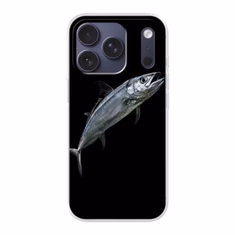 Makreel - Vis - Zwart Telefoonhoesje iPhone 17 Pro klein -3d