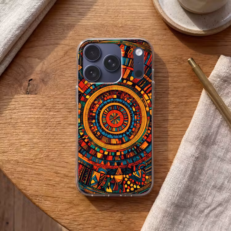 Mandala - Cirkels - Patronen Telefoonhoesje iPhone 17 Pro klein -sfeer1