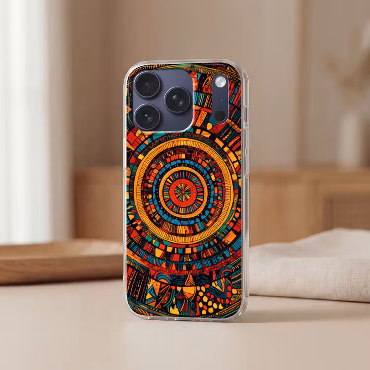 Mandala - Cirkels - Patronen Telefoonhoesje iPhone 17 Pro klein -sfeer2