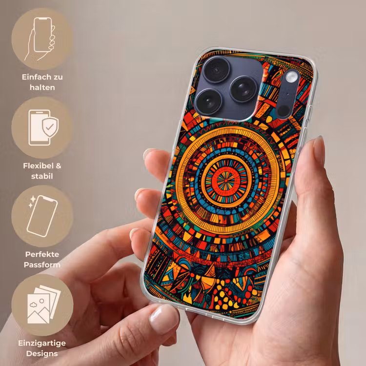 Mandala - Cirkels - Patronen Telefoonhoesje iPhone 17 Pro klein -sfeer3_DE