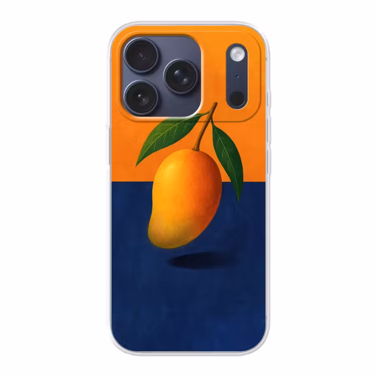 Mango - Vlakken - Bladeren - Oranje Telefoonhoesje iPhone 17 Pro klein -3d