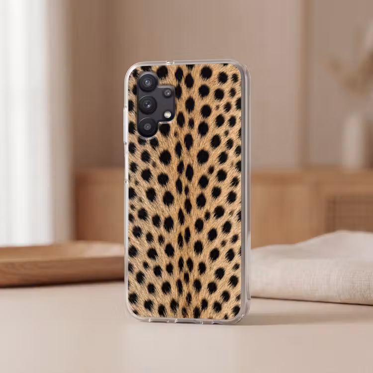 Vacht - Jachtluipaard - Zwart - Wit Telefoonhoesje Samsung Galaxy A32 5G klein -sfeer2