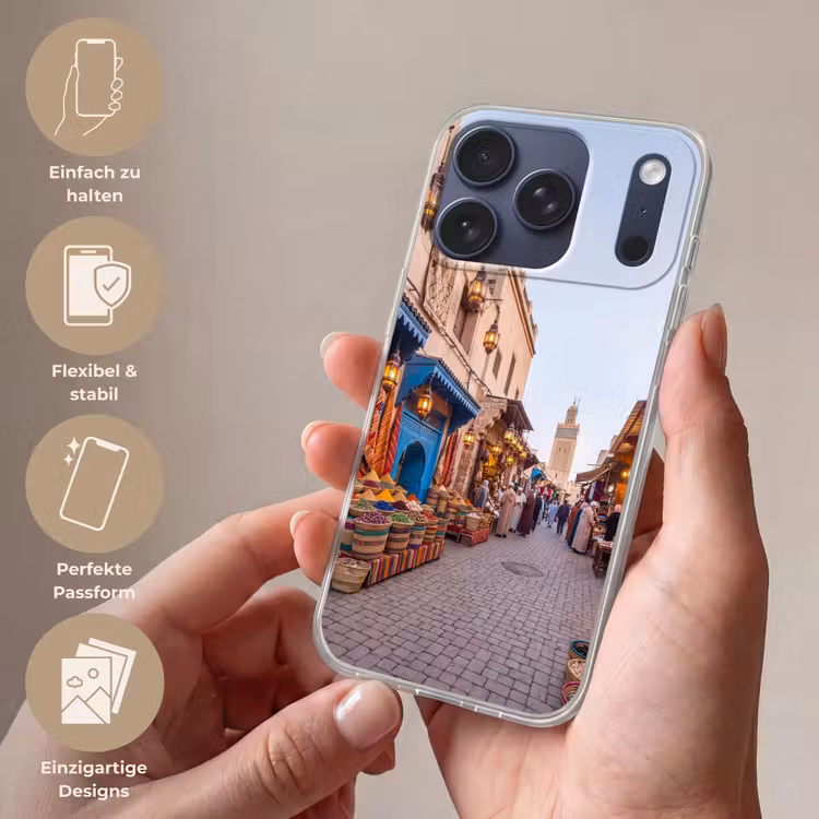 Handyhülle - Markt – Orientalisch – Farbenfroh - Markt - Oosters - Kleurrijk Telefoonhoesje iPhone 17 Pro klein