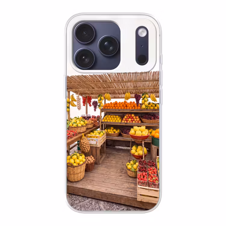 Handyhülle - Marktstand – Obst – Frisch - Marktkraam - Fruit - Vers Telefoonhoesje iPhone 17 Pro klein