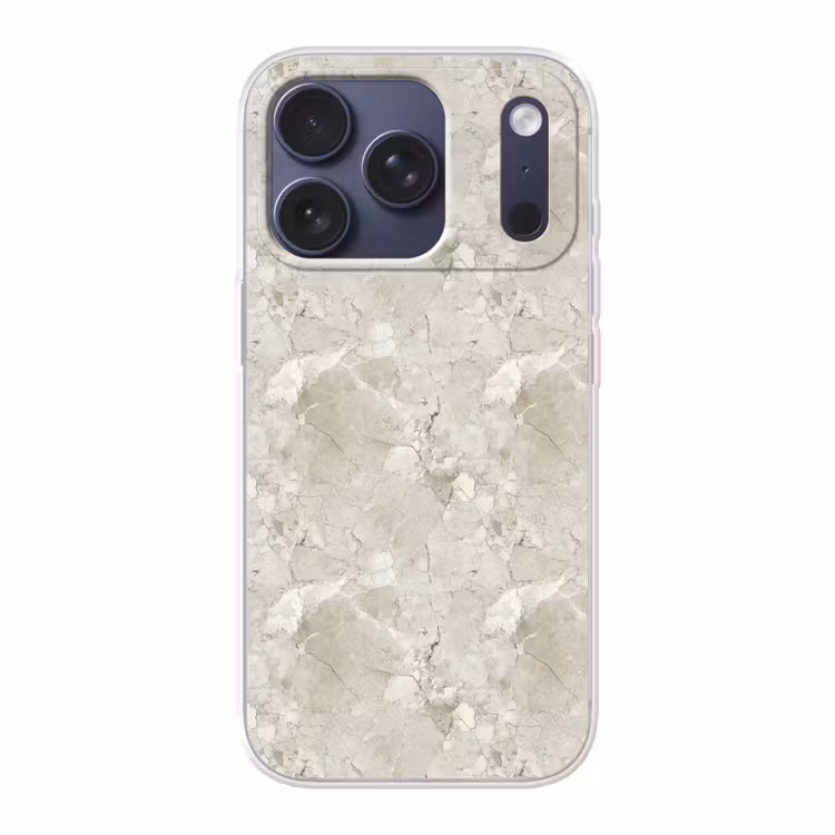 Marmer - Grijs - Aders Telefoonhoesje iPhone 17 Pro klein 878 -3d