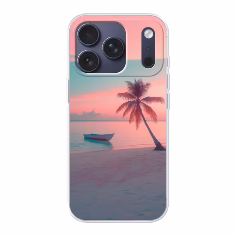 Zee - Boot - Zonsondergang Telefoonhoesje iPhone 17 Pro klein -3d