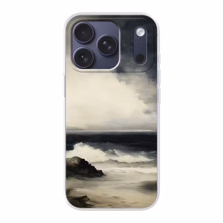 Zee - Rotsen - Storm Telefoonhoesje iPhone 17 Pro klein -3d