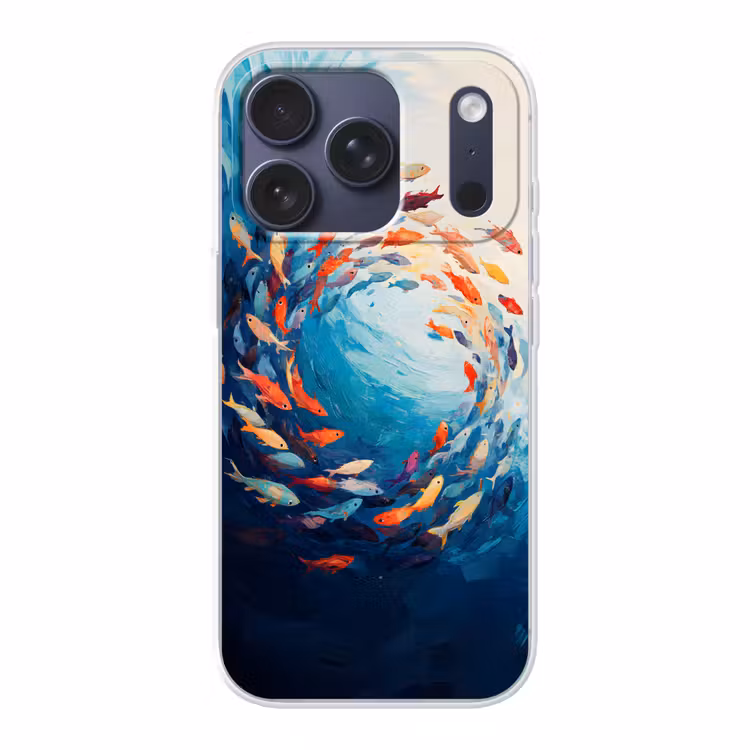 Zee - Vissen - Kleurrijk - Dynamisch Telefoonhoesje iPhone 17 Pro klein -3d