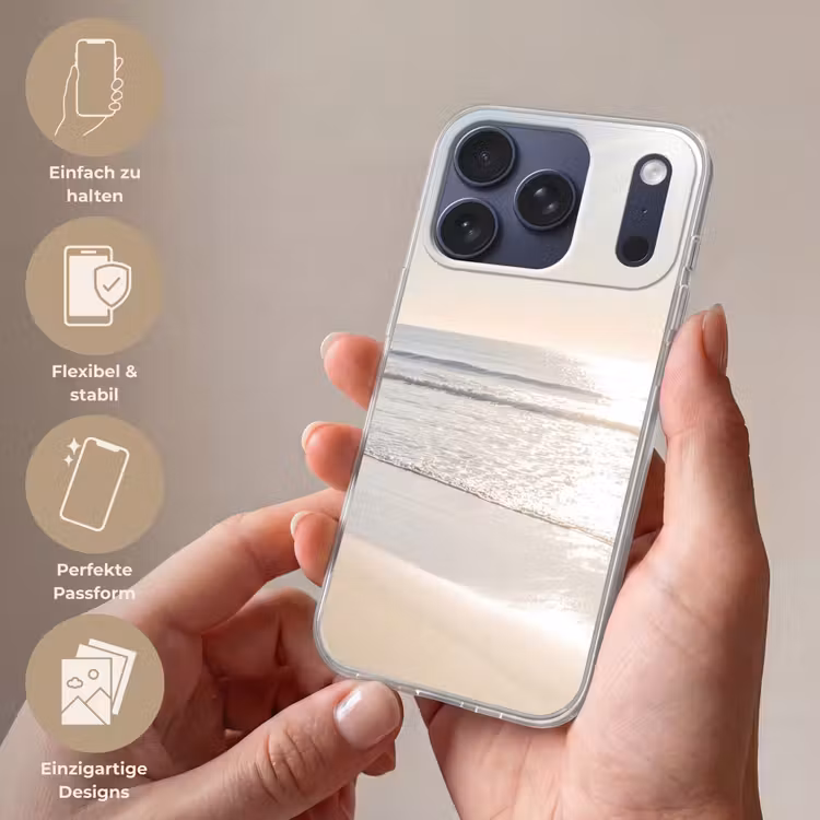 Zee - Zon - Zand Telefoonhoesje iPhone 17 Pro klein -sfeer3_DE
