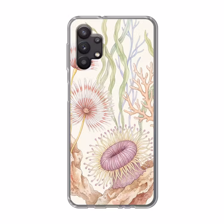 Zeeleven - Koraal - Onderwater - Illustratie - Kleurrijk Telefoonhoesje Samsung Galaxy A32 5G klein -3d