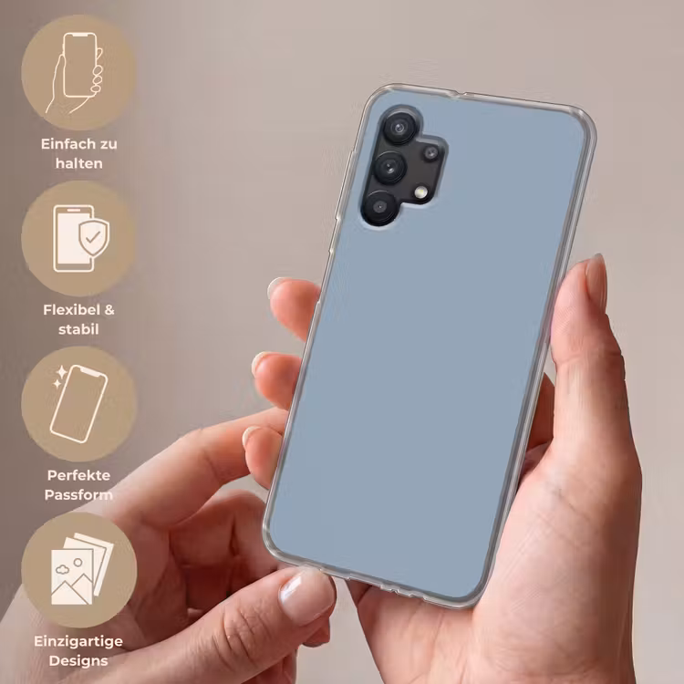 Mellow - Breeze - Blauw Telefoonhoesje Samsung Galaxy A32 5G klein 346 -sfeer3_DE