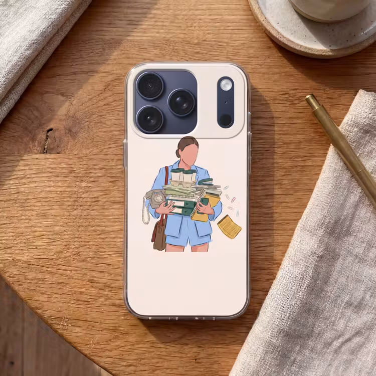 Mens - Kantoorartikelen - Werk - Modern Telefoonhoesje iPhone 17 Pro klein -sfeer1