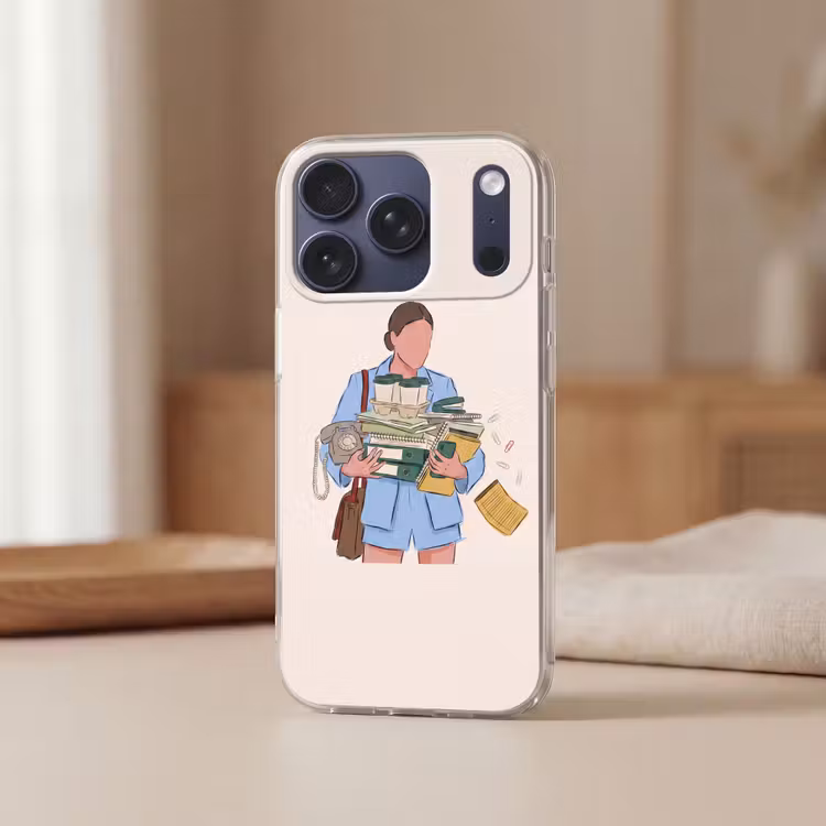 Mens - Kantoorartikelen - Werk - Modern Telefoonhoesje iPhone 17 Pro klein -sfeer2