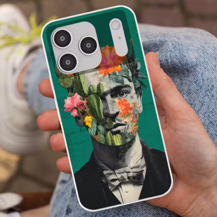 Man - Planten - Groen Telefoonhoesje iPhone 17 Pro klein -sfeer2