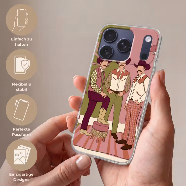 Mensen - Mannen - Hoeden - Retro - Interieur Telefoonhoesje iPhone 17 Pro klein -sfeer3_DE