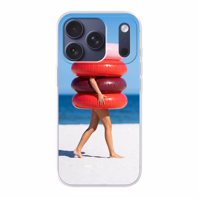 Mensen - Strand - Zomer - Recreatie - Kleurrijk Telefoonhoesje iPhone 17 Pro klein -3d