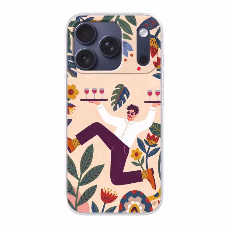 Mensen - Dienblad - Eten - Modern - Kleurrijk Telefoonhoesje iPhone 17 Pro klein -3d