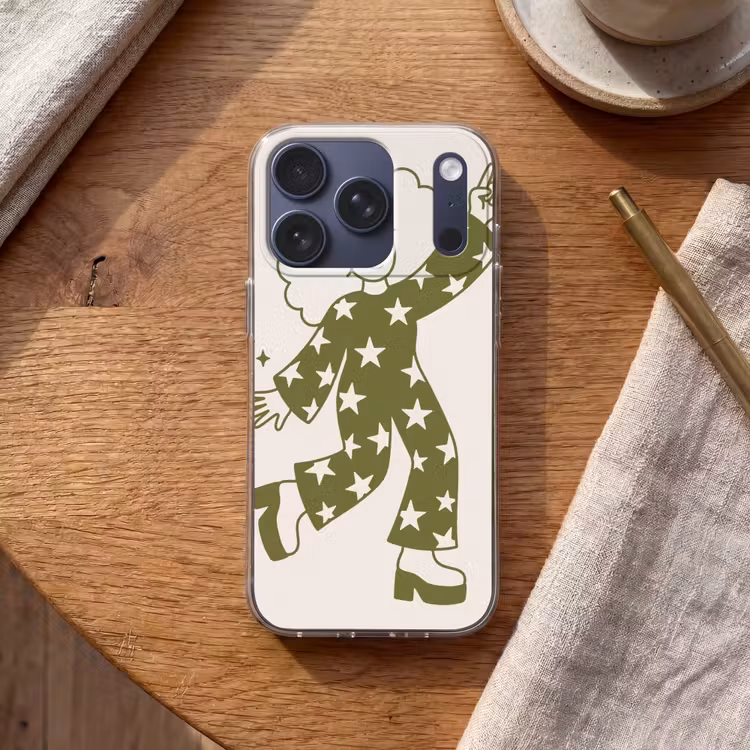 Mensen - Dansend - Feest - Vintage - Groen Telefoonhoesje iPhone 17 Pro klein -sfeer1