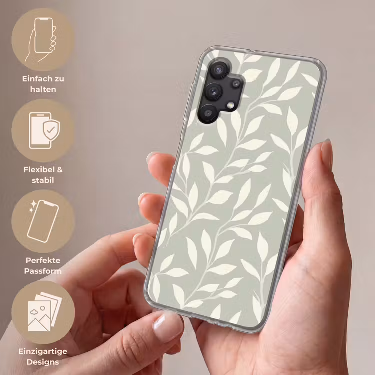 Minimalistisch - Patroon - Groen Telefoonhoesje Samsung Galaxy A32 5G klein 346 -sfeer3_DE