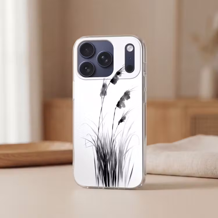 Minimalistisch - Stelen - Wit Telefoonhoesje iPhone 17 Pro klein -sfeer2