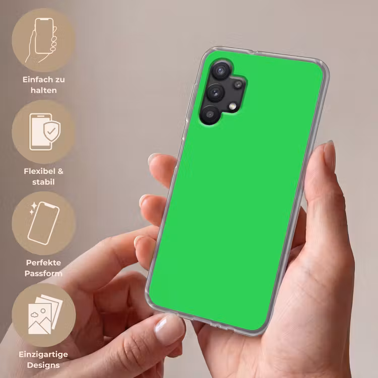 Mint - Green - Groen Telefoonhoesje Samsung Galaxy A32 5G klein 346 -sfeer3_DE
