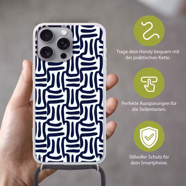 Abstract - Modern - Blauw Hoesje iPhone 16 Pro Max met koord klein 804 -sfeer2_DE