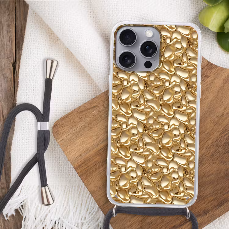 Abstract - Modern - Goud Hoesje iPhone 16 Pro Max met koord klein 804 -sfeer4