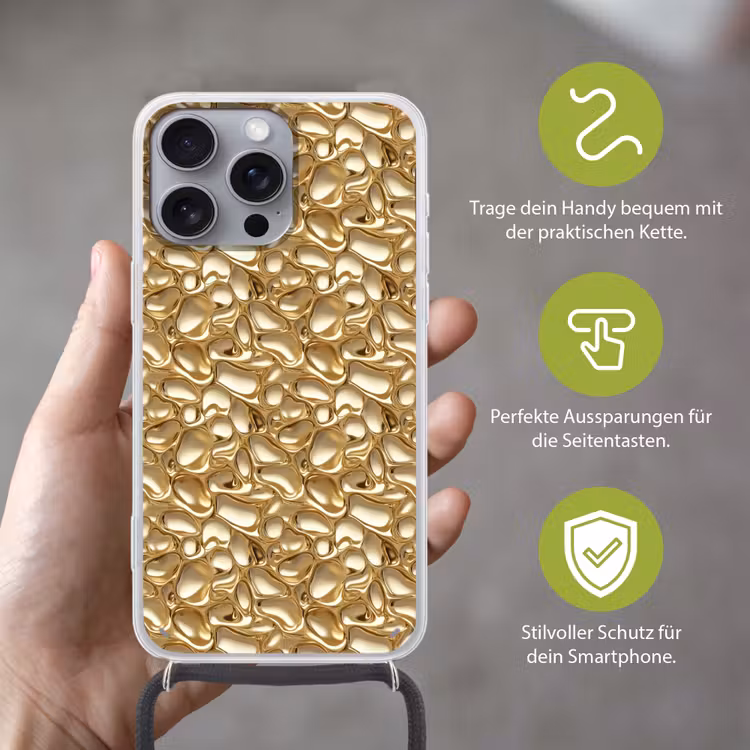 Abstract - Modern - Goud Hoesje iPhone 16 Pro Max met koord klein 804 -sfeer2_DE
