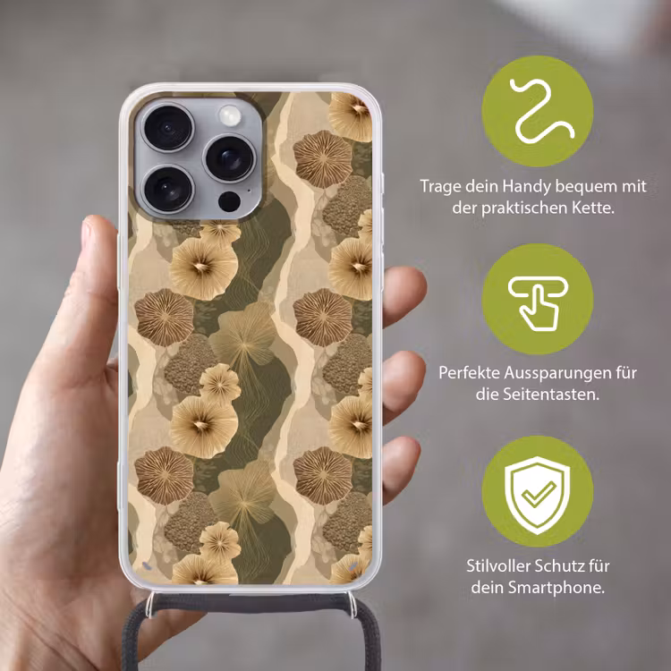 Abstract - Modern - Groen Hoesje iPhone 16 Pro Max met koord klein 804 -sfeer2_DE