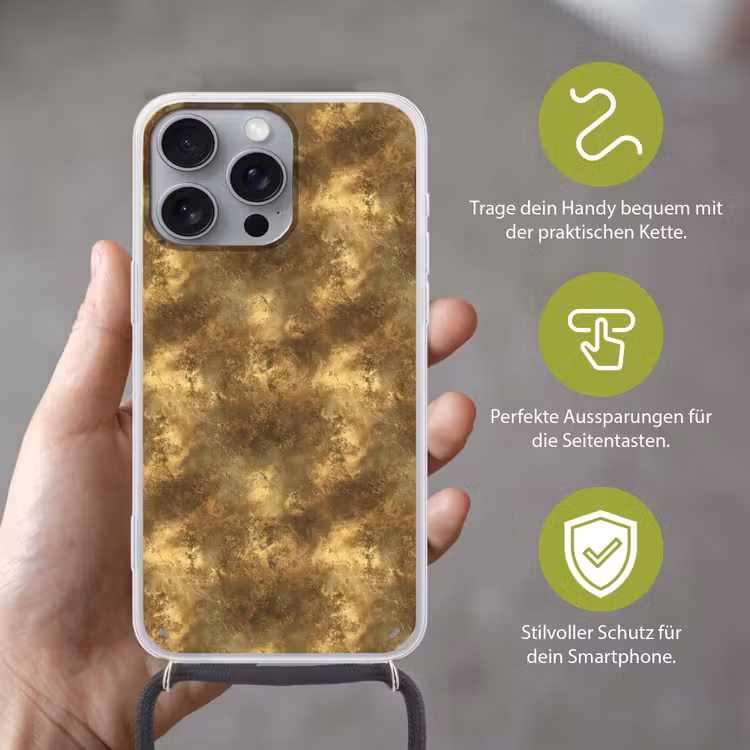 Antiek - Metaallook - Goud Hoesje iPhone 16 Pro Max met koord klein 804 -sfeer2_DE
