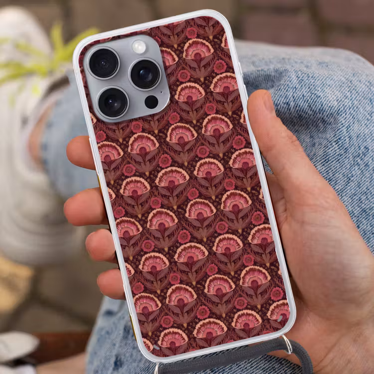 Antiek - Bloemen - Kleurrijk Hoesje iPhone 16 Pro Max met koord klein 804 -sfeer3