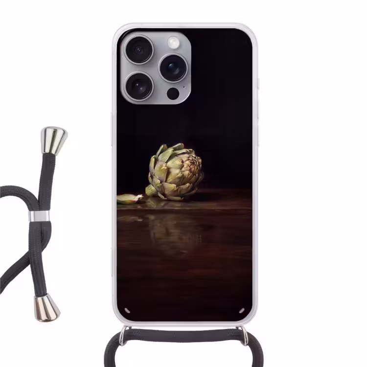 Handyhülle mit Band - Artischocke – Essen – Klassisch - Artichok - Eten - Klassiek Hoesje iPhone 16 Pro Max met koord klein