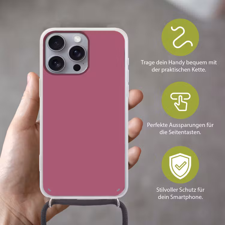 Berry - Roze -Pink Hoesje iPhone 16 Pro Max met koord klein 804 -sfeer2_DE