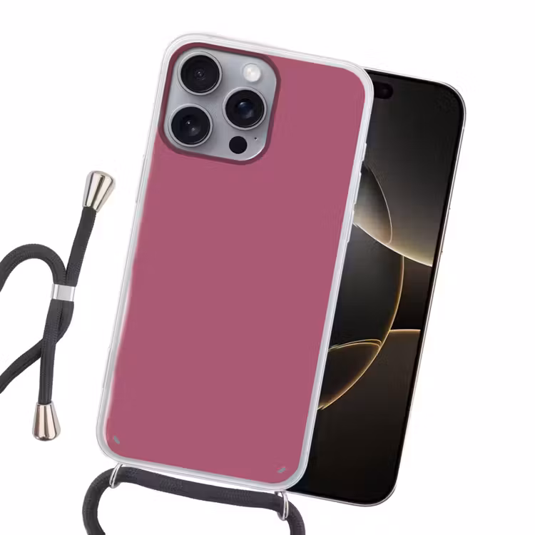 Berry - Roze -Pink Hoesje iPhone 16 Pro Max met koord klein 804 -sfeer1